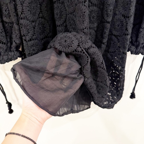 See By Chloe Black Lace Long Sleeve Dress size 34 - Picture 6 of 14